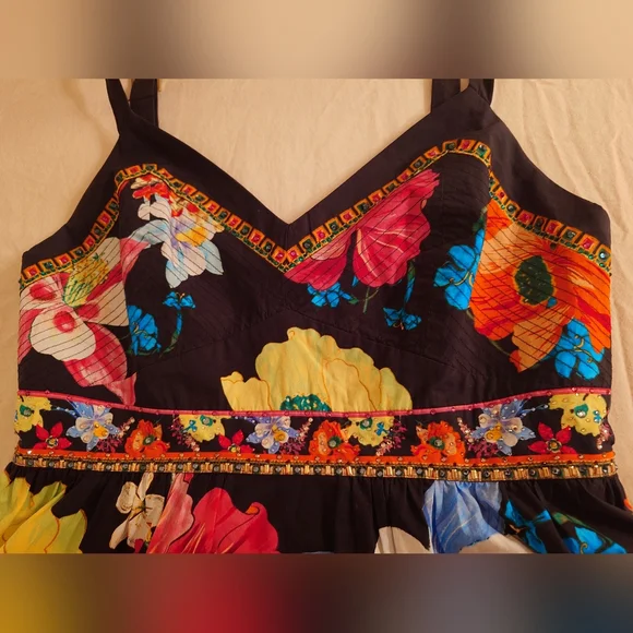 NWOT Stunning Camilla "Away With the Fairies" Floral Maxi Dress M Embellished - Picture 15 of 17